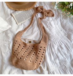 Elena Handbags Crochet Cotton Bucket Shoulder Bag Retro Natural Shoulder Bag For The Beach, Retro Natural Shoulder Bag For Beach, Vintage Crochet Bag For Everyday Summer Use, Vintage Crochet Shoulder Bag For Summer, Vintage Crochet Bag For Daily Use In Summer, Vintage Beige Crochet Bag For Beach, Vintage Natural Crochet Bag For Vacation, Vintage Beige Crochet Bag For Summer, Vintage Crochet Bag For Vacation