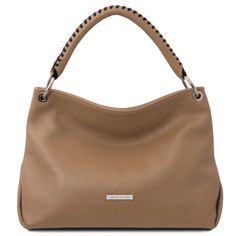 Italian Leather handbags TL Bag Soft leather handbag Taupe TL142087. 1 compartment, Soft structure, Leather shoulder strap, Hammered leather Taupe Discover how to customize your bag and make it unique. Shop online and save money. 30-Day Money-Back Guarantee! Bags Game, Soft Leather Handbags, Leather Factory, Italian Leather Bags, Classic Handbags, Nickel Hardware, Leather Handbag, Leather Handle, Pebbled Leather