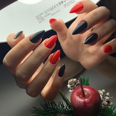 Red And Black Nails Ideas, Black Halloween Nails, Hippie Nails, Perfect Manicure, Nail Prep, Red Nail Designs, Pretty Gel Nails, Festival Nails, Elegant Nails