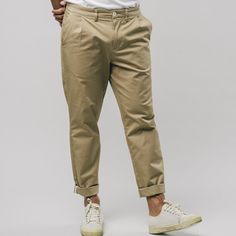 Pants Beige color Men's Uniform, Mens Chino Pants, Beige Pants, Mens Chinos, Pull Sweat, Spain And Portugal, Chino Pants, Sustainable Clothing, Chinos Pants