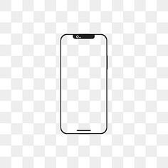 a black and white line drawing of an iphone