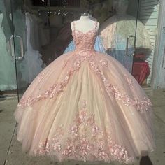 Pink Sparkly Quinceanera Prom Dresses Lace Flower Sweet 16 Tulle Party Ball Gown,GD283 on Storenvy Flower Sweet 16, Baby Pink Quinceanera Dresses, Pink Quinceanera, Quinceanera Themes Dresses, Pink Quince, Quinceñera Dresses, Quinceanera Dresses Pink, Baby Rosa, Pretty Quinceanera Dresses