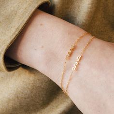 Nameplate Bracelet, Letter Bracelet, Bracelet Dainty, Gold Bracelets, Bridesmaid Bracelet, Minimal Jewelry, Initial Bracelet, Name Bracelet, Layered Bracelets