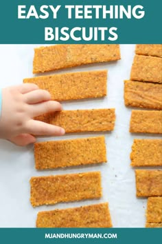 hand reaching for an easy toffet biscuits recipe