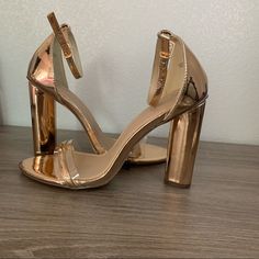 Forever 21 Rose Gold Heels. Clear And Rose Gold Strap. Brand New, Never Worn. Glamorous Rose Gold Heels For Summer, Rose Gold Heels For Summer Night Out, Summer Rose Gold Heels For Night Out, Gold Trendy Heels For Date Night, Trendy Gold Heels For Date Night, Elegant Party Heels By Forever 21, Rose Gold Ankle Strap Heels For Night Out, Trendy Forever 21 Heels For Party, Forever 21 Spring Evening Heels