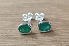 Fine Jewellery - Handmade Natural Emerald Gold Stud Earrings Metal Used - 18k Yellow Gold18k Rose Gold18k White Gold14k White Gold14k Rose Gold14k Yellow Gold on Order Gemstone name - Emerald Shape - Oval Gemstone Size - 7 x 5 mm Gemstones CTW - 1.35 carat Earring Weight - 2.70 gram *Sizes and Weights are close approximates, may vary slightly *Earrings are made in Solid 14K White Gold with 100% Natural Gemstones Made In India, Ships From India. Please Feel Free To Message us. Free Shipping World Oval Emerald Earrings For Anniversary, Oval Emerald Gemstone Earrings, Hallmarked Round Emerald Earrings, Handmade Oval Fine Jewelry Earrings, Handmade Oval Earrings In Fine Jewelry Style, Oval Birthstone Earrings In White Gold, Oval White Gold Earrings With Birthstone, Emerald Studs, Emerald Stud Earrings