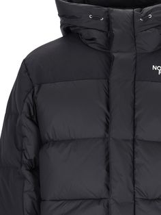 The North Face Himalayan parka, in black nylon, quilted and padded design, drawstring hood, high collar, Velcro and concealed front zip fastening, adjustable Velcro cuffs, contrasting logo embroidery front and back, two front zip flap pockets, drawstring hem, straight hem. Composition: 100% Polyamide Red Valentino Shoes, New Bottega, Gucci Hat, Self Portrait Dress, Zegna Shoes, Burberry Hat, Golden Goose Deluxe Brand, Italian Outfits, Valentino Shoes