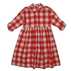 This Watermelon Plaid Shirtdress is a must-have for your little fashionista. Made from 100% cotton, it features a playful plaid pattern and is perfect for any summer occasion. Summer Cotton Shirt Dress, Cute Short Sleeve Plaid Summer Dress, Casual Red Plaid Dress For Spring, Summer Plaid Long Sleeve Dress For Daywear, Summer Long Sleeve Plaid Dress For Daywear, Casual Cotton Plaid Dress With Short Sleeves, Casual Long Sleeve Plaid Dress For Summer, Casual Cotton Gingham Dress, Casual Gingham Cotton Dress