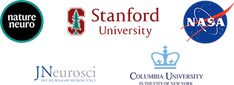 several different logos are shown on a white background, including nasa and stanford university logo