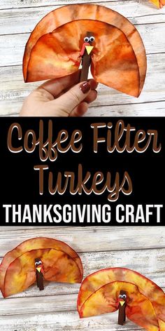 coffee filter turkey thanksgiving craft for kids