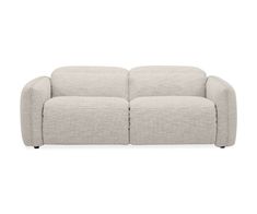 the two seat reclining sofa in light grey fabric