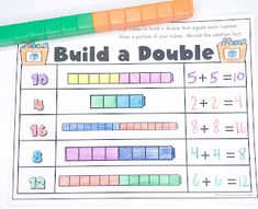 a printable worksheet for adding and subming to build a double digit number line