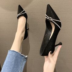 Heels Globally ✓ Request Custom Products of Your Choice ✓ Free Shipping ✓ Returns ✓ Shop Now - KafPoint High Heels For Women, Women High Heels, Mid Heel Shoes, Crystal Shoes, Heels For Women, Leather Boot Shoes, Leather Flat Shoes, Womens Shoes High Heels, High Heels Stilettos