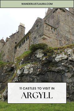 an old castle with the words castles to visit in aroyl on it's side