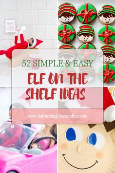 elf themed birthday party with cupcakes, cookies and other holiday treats for kids