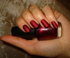 Love this....OPI - Matte Silk Red. Tis the season! Matte Nail Polish, Opi Nail Polish, Get Nails, Nails Manicure, Nailed It, Manicure Y Pedicure, Manicure E Pedicure, Nail Polish Colors