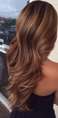 Sweet Simple highlights Highlights For Dark Brown Hair, Brunette Ombre, Rambut Brunette, Brunette Hair With Highlights, Caramel Highlights, 2015 Hairstyles, Brown Hair Colors, Brunette Hair, Great Hair