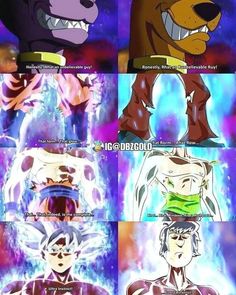 the many faces of gohan from dragon ball zoroa and his friends in one image