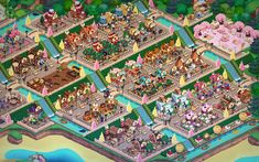 an image of a game with many people in the park and lots of animals on it