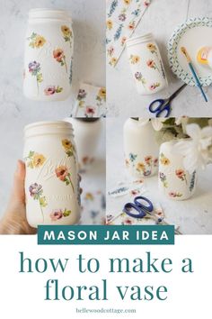 mason jar idea how to make a floral vase