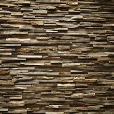 a wall made out of wooden planks