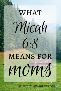 the words what mich 6 8 means for moms are in black and white