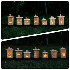 halloween lanterns in the shape of pumpkins