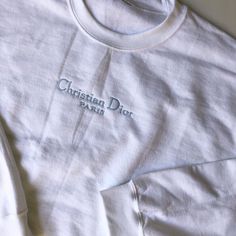 Vintage Hoodies Aesthetic, Chanel Crewneck, Dior Sweatshirt, Embroidery Crewneck, Buyable Pins, Custom Crewneck, Cricket Ideas, Hoodies Aesthetic