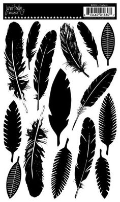 the crafter's workshop stencil set is shown with gold feathers and leaves