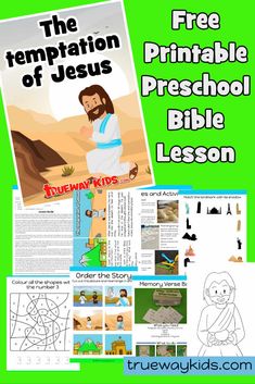 the free printable bible lesson for kids