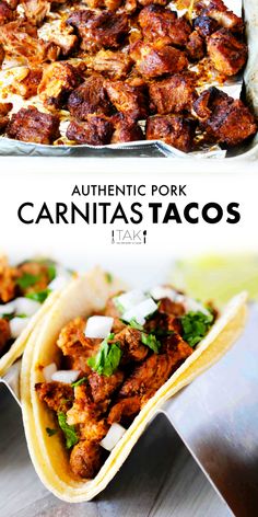 authentic pork carnitas tacos are the perfect appetizer for any occasion