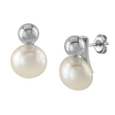 These beautiful pearl earrings feature two lustrous AAAA quality 10-11mm white Freshwater button pearls, imported directly from the pearl farms of China. The pearls are mounted on14K gold ball setting.
These earrings can be customized to your specifications by choosing from the options on the right. Modern White Pearl Earrings For Anniversary, Modern White Pearl Earrings With Pendant, Modern White Pearl Pendant Earrings, Modern White Pearl Earrings, Modern White Akoya Pearl Earrings, Elegant Polished Pearl Earrings For Anniversary, Modern Pearl Earrings For Anniversary, Modern White Pearl Earrings For Formal Occasions, Modern White Round Pearl Earrings