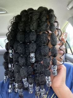 Alt Hairstyles For Black Women, Bubble Hairstyle Natural Hair, Poodlepuffs Hairstyle, Bubble Braid 4c Hair, Boho Bubble Braids, Bubble Braids On Natural Hair, Bubble Braid Natural Hair, Short Bubble Braid, Bubble Box Braids