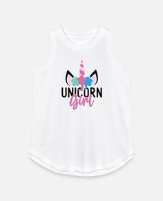 'Unicorn Girl - Unicorn Girl T Shirt, Mug, Sticker' Women's Relaxed Tank Top | Spreadshirt Unicorn Fashion, Mug Sticker, T Shirt Painting, Unicorn Girl, Unicorn Tshirt, Unicorn Lover, Girl T Shirt, Girls Tshirts, Tshirt Print