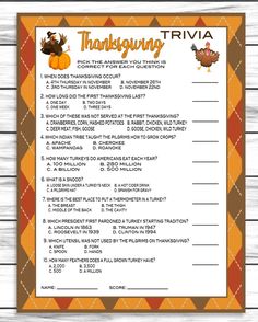 a thanksgiving trivia for kids to use