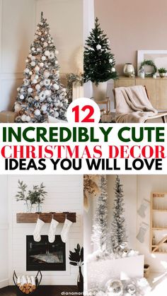 christmas decorating ideas that are easy to do in the living room or bedroom with only one tree