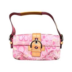 "In beautiful condition.  SUPER rare optic pink color way!!  Chunky silver hardware  Tan leather accents  Magnetic closure 10\" wide 6\" tall" Pink Y2k Style Shoulder Bag For School, Y2k Style Pink Rectangular Bag, Pink Y2k Shoulder Bag For Daily Use, Coach Y2k Bag, Y2k Pink Rectangular Bag, Modern Pink Shoulder Bag With Metal Hardware, 2000s Purse, Y2k Pink Shoulder Bag, Pink Rectangular Shoulder Bag With Silver-tone Hardware