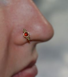 3mm Garnet NOSE RING // Gold Nose Hoop 20g - Cartilage Earring - Helix Piercing - Rook Piercing - Tr Red Pierced Hoop Jewelry, Red Hoop Pierced Jewelry, Red Hoop Pierced Earrings, Round Internally Threaded Nose Rings For Gifts, Small Hoop Nose Ring With Internal Threads For Gift, Internally Threaded Round Nose Rings As Gift, Gift Small Hoop Internally Threaded Nose Rings, Red Hypoallergenic Hoop Jewelry, Pierced Round Metal Nose Rings