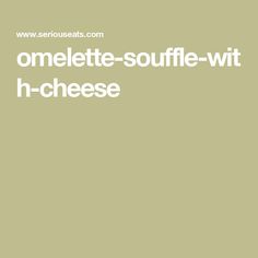 omelette-souffle-with-cheese Nonstick Skillet, Hand Blender, Fresh Chives, Cheese Recipes, Serving Plates, Skillet, A Couple, Cheese, Stuffed Peppers