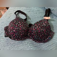 3 Victoria Secret And Pink Bras!! One Is Brand New One Was Worn Once And The Front Clasp Has Been Worn But Like New. Fitted Multicolor Bra With Floral Print, Victoria's Secret Fitted Floral Print Bra, Pink Bras, Bra Storage, Victoria Secret Bras, Pink Bra, Victoria Secret, Women's Intimates, Victoria's Secret