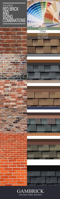 the different colors of brick are shown in this brochure, and there is no image