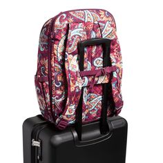 Take this large backpack along on all your travel adventures! Generously sized for your on-the-go lifestyle, we've also equipped this fan favorite with smart functionality like a trolley sleeve and a secure, padded laptop compartment to help you keep your focus on carving out your bright future. Exterior features a front zip pocket, two side slip pockets, a back trolley sleeve and a laptop compartment Front zip pocket features a slip pocket Front zip compartment features two slip pockets and a m Casual Backpack Travel Accessories For Trip, Casual Luggage With Adjustable Strap For Overnight Trips, Adjustable Backpack For Travel And Back To School, Casual Rectangular Backpack For Overnight Trips, Casual Backpack For Overnight Trips, Casual Travel Backpack Luggage, Large Backpack Travel, Bright Future, Work Bag