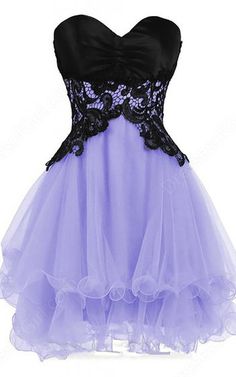 Lavender Sleeveless Sweetheart Mini Organza Princess Appliques Lace Strapless Short Homecoming Dress Lavender Short Dress, Homecoming Dresses For Teens, Homecoming Ideas, Prom Dresses 2018, Lovely Lavender, Evening Dresses Short, Lace Strapless, Lace Homecoming Dresses, Short Homecoming Dress