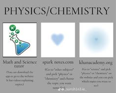 an info sheet describing the different types of physics and their functions in each part of the text