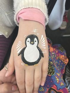 Penguin Face Paint, Orca Tattoo, Face Painting Tutorials, Arm Painting, Hamsa Tattoo