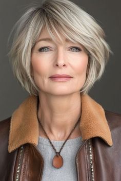 Discover hairstyles that can make you look decades younger and more vibrant. Layered Bob Hairstyles With Bangs, Chin Length Layered Bob, Moms Hairstyles, Bob With Wispy Bangs, Adele Weight, Chin Length Haircuts, Haircuts For Medium Length Hair, Fine Straight Hair, Bangs For Women