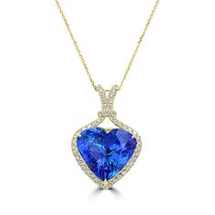 J21735 Purple Tanzanite, Tanzanite Pendant, Tanzanite Gemstone, Heart Gemstone, Stone Collection, Color Stone, Yellow Gold Pendants, Gems Jewelry, Metal Color