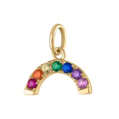 Rainbow Charm | Maison Miru Rainbow Accessories, Think Different, Cartilage Earrings Stud, Mama Necklace, The Friendship, Friendship Jewelry, Diamond Cross Pendants, Anniversary Jewelry, Latest Jewellery