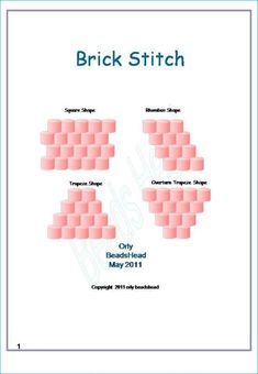 the brick stitch pattern is shown here