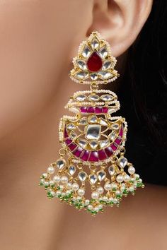 Shop for Riana Jewellery Stone Pendant Choker Jewellery Set Online at Aza Fashions Designer Zari Work Chandbali Jewelry, Diwali Designer Jewelry With Zari Work, Multicolor Designer Jewelry For Diwali, Multicolor Designer Jewelry For Festivals, Designer Zari Work Jewelry For Diwali, Festive Gota Work Jewelry For Eid, Bollywood Style Chandbalis With Gota Work For Designer Wear, Pink Cutdana Jewelry For Navratri, Festive Gota Work Earrings For Designer Wear